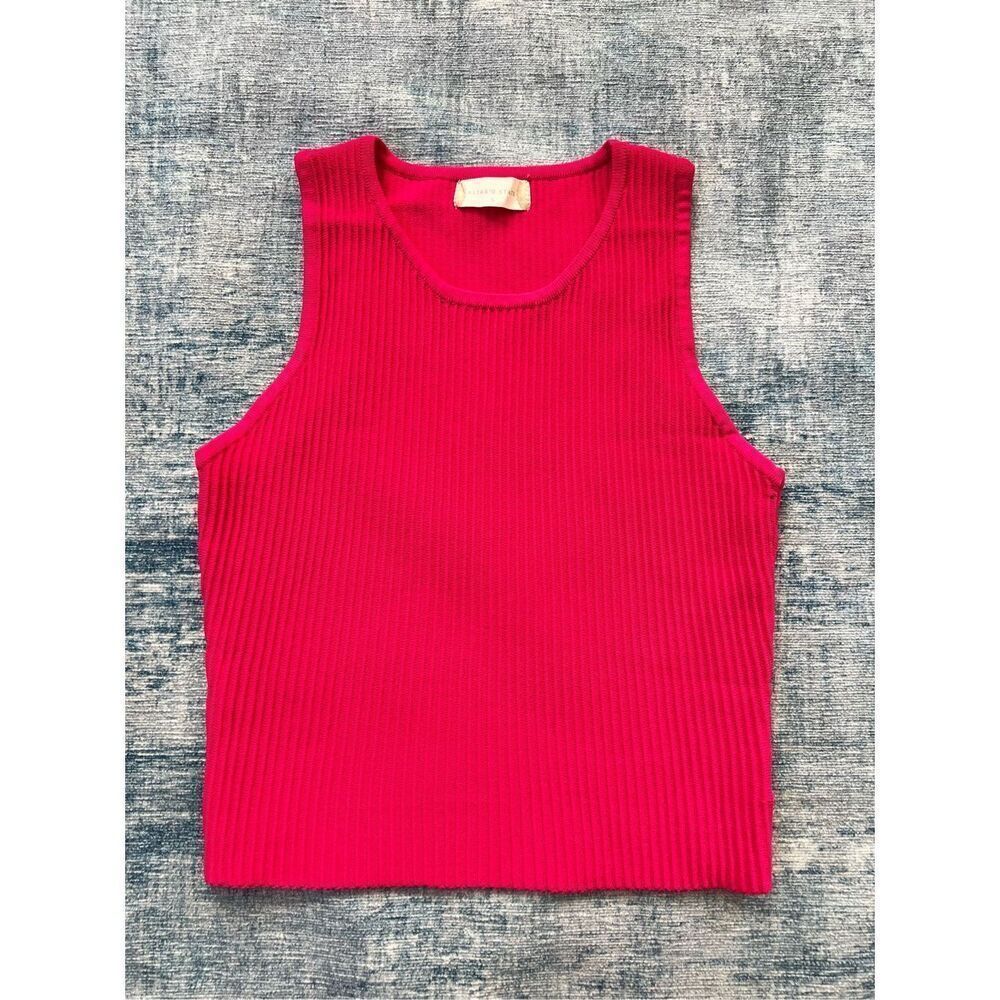 Altar'd State Ribbed Tank Top in Bright Pink